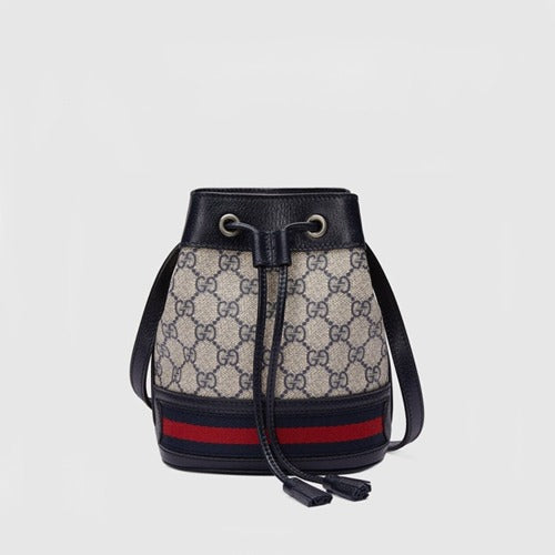 구찌 오피디아 미니 GG 버킷백 베이지/블루 수프림