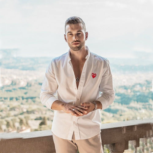 (국내배송, 당일출고) 꼼데가르송 레드와펜 커플셔츠(업그레이드버전)