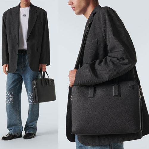 로에베 고야 씬 브리프케이스 블랙