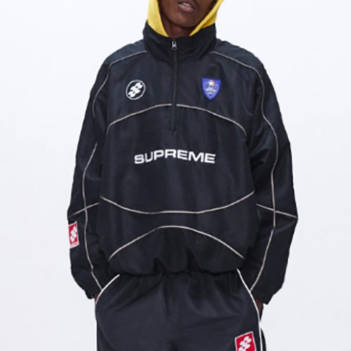슈프림 리플렉티브 파이핑 풀오버 자켓 네이비