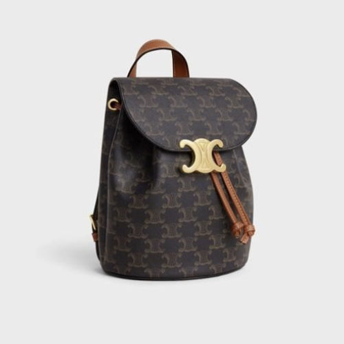 셀린느 보니 리옹프 캔버스 백팩 탄