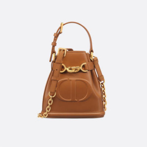 디올 스몰 세 디올 숄더백 라떼 CD 엠보스드 버킷백 새들