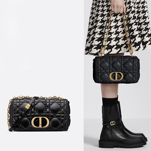 디올 카로 카프스킨 미디엄 크로스백