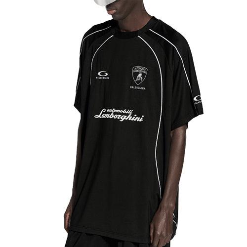 발렌시아가 오토모빌리 람보르기니  오버사이즈 사커 티셔츠 블랙