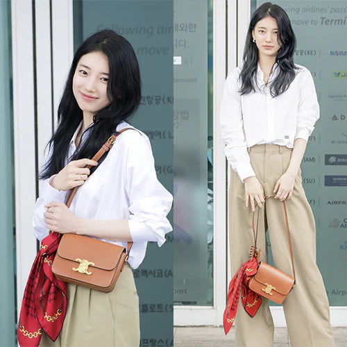 (세일상품,당일출고) 셀린느 클래식 트리옹프 크로스백 (수지 착용) ~M사이즈 22CM~