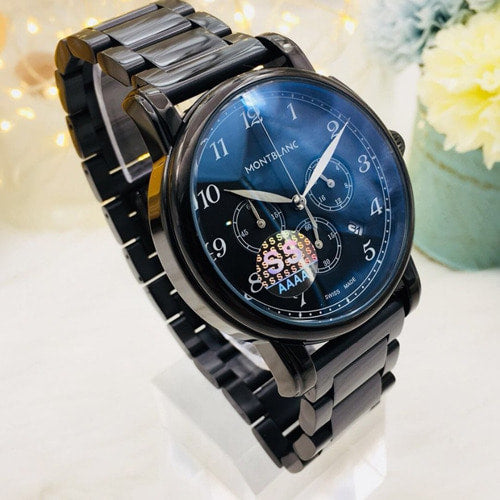 몽블랑 스타 레거시 크로노그래프 올블랙&블랙메탈 박서준시계 42mm
