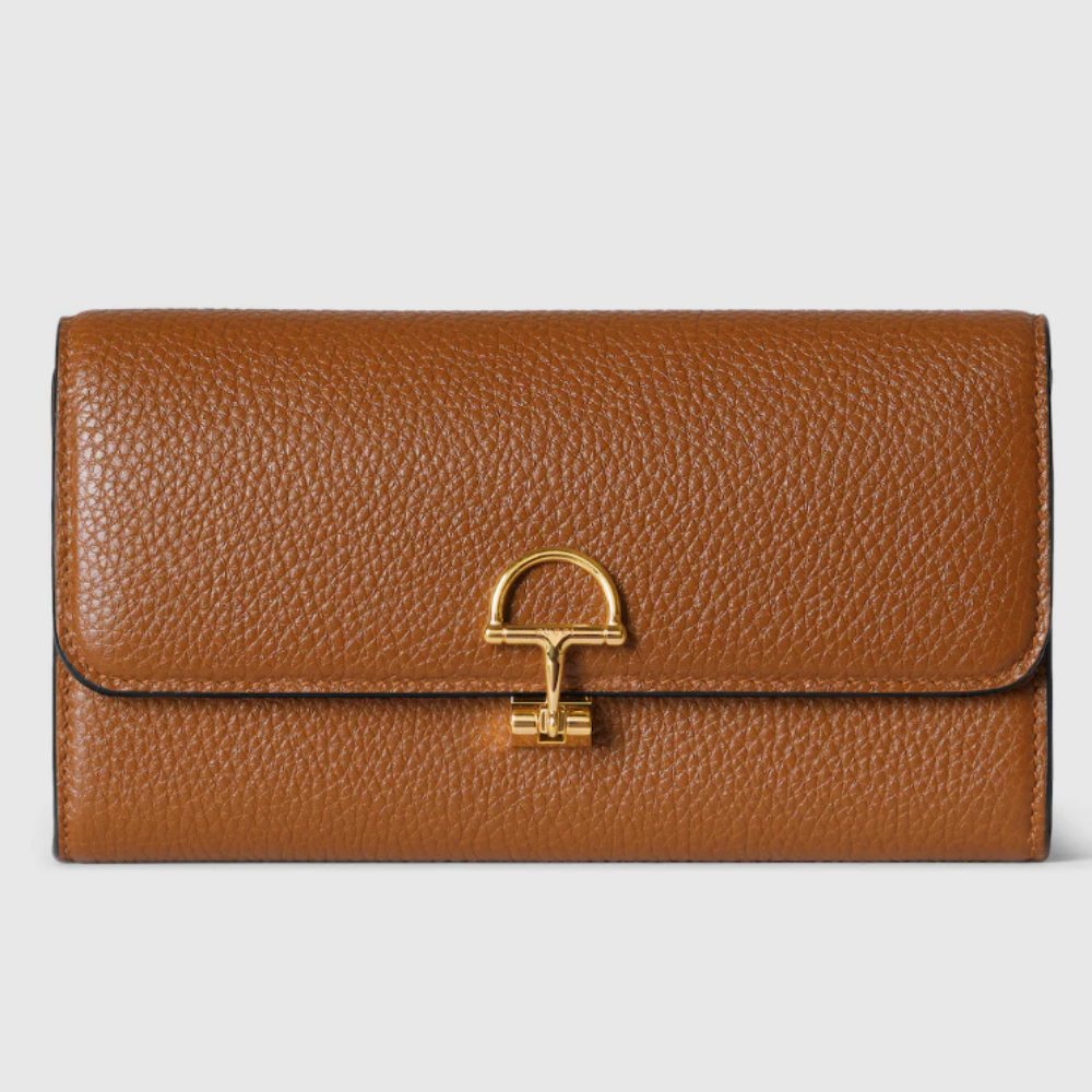 구찌 소프트빗 장지갑 브라운