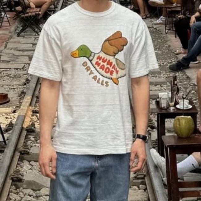 (국내배송) 휴먼메이드 오리 프린팅 반팔 티셔츠 ~2Color~