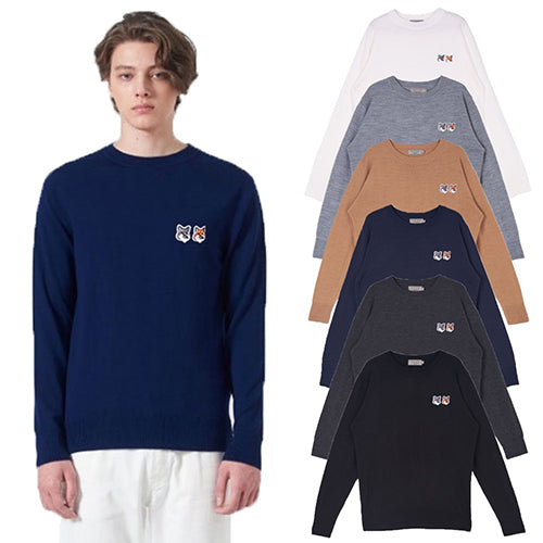 (국내배송, 당일출고) 메종키츠네 더블패치 니트 재입고!! ~6Color~