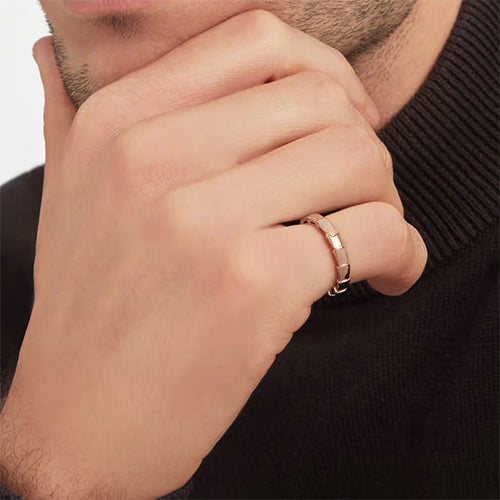 불가리 세르펜티 바이퍼 반지 로즈골드