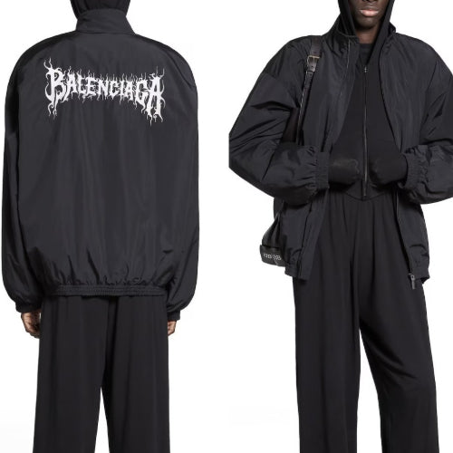 발렌시아가 DIY 메탈 아웃라인 트랙수트 자켓 블랙
