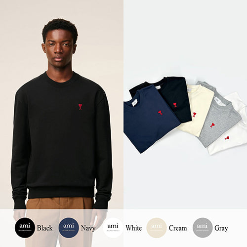 (국내배송, 당일출고) 아미 드 꾀흐 엠브로이더리 맨투맨 ~5Color~