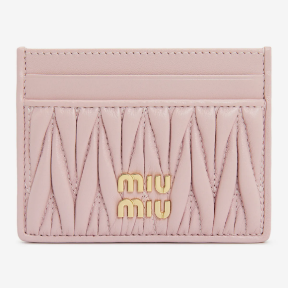 (국내배송)미우미우 마틀라쎄 레더 카드지갑 핑크
