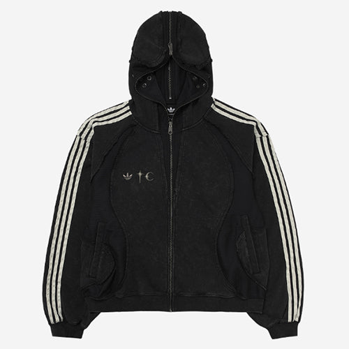아디다스 x 떠그 클럽 팀가이스트 스웨트 후드 집업 블랙