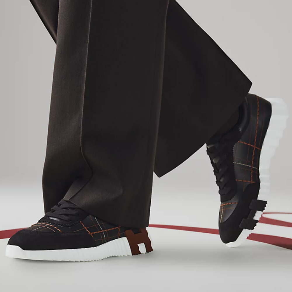 에르메스 자수 바운싱 스니커즈 블랙