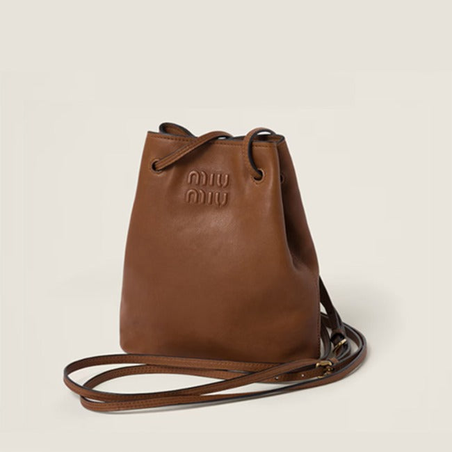 미우미우 나파 가죽 미니백 브라운