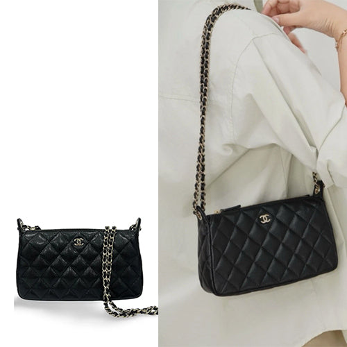 샤넬 캐비어 샴페인골드 숄더백