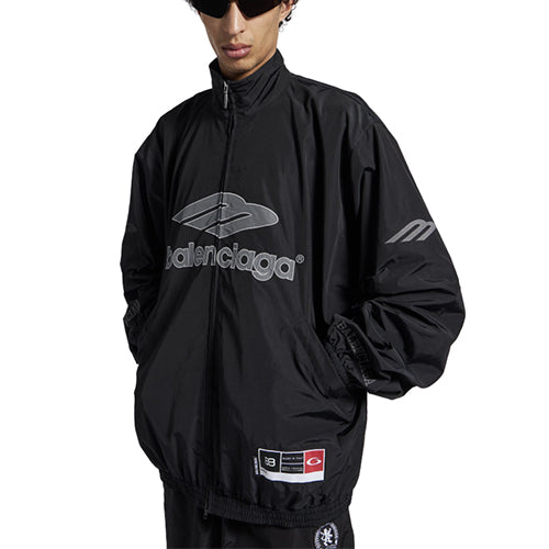 발렌시아가 3b 풋볼 트랙수트 재킷 블랙