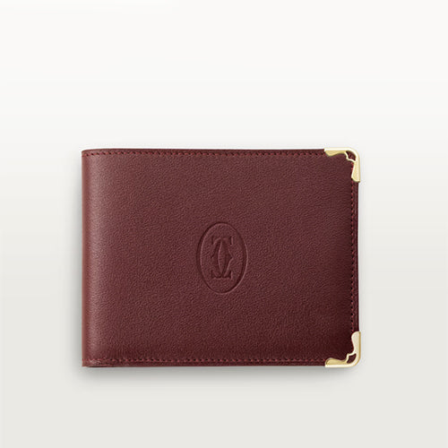 까르띠에 머스트 드 까르띠에 남성 반지갑 버건디