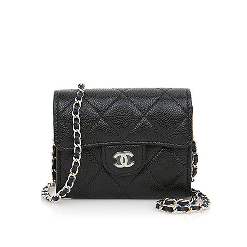 샤넬 클래식 체인 미니백 실버 메탈 블랙