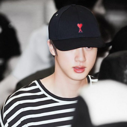 (국내배송, 당일출고) 아미 레드 스몰패치 볼 캡 - (BTS 진, 손흥민 착용)