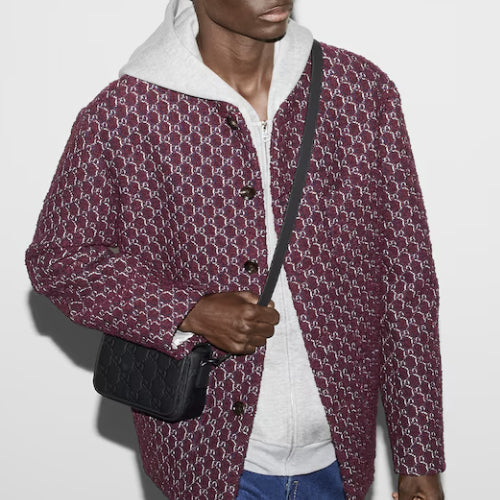 구찌 GG 러버 효과 수퍼 미니 크로스백