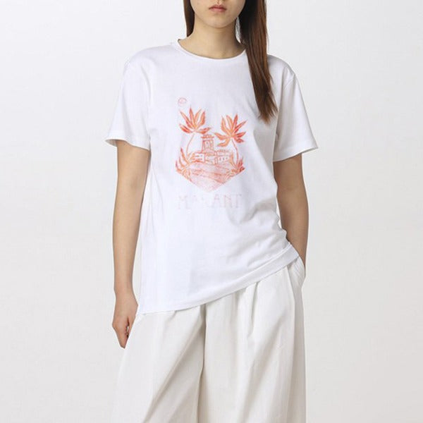 (국내배송, 당일출고) 이자벨마랑 자페르 로고 프린팅 반팔 티셔츠