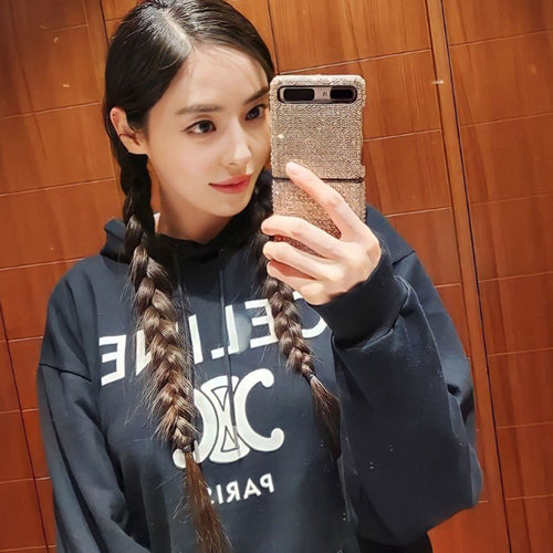 (국내배송, 당일출고) 셀린느 트리오페 로고 프린팅 후드 티셔츠 - 이다희, NCT 착용!!