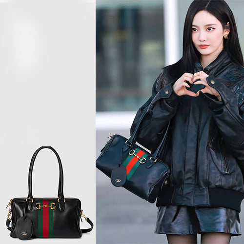 구찌 보르세토 미디움 보스턴 백 블랙 (에스파 닝닝 차용)