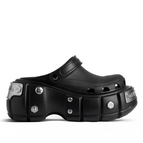 발렌시아가 x 크록스 하드크록스 슬라이드 블랙