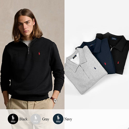 (국내배송, 당일출고) 폴로 랄프로렌 반집업 카라 맨투맨 (기모) ~3Color~