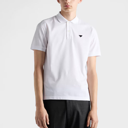 프라다 피케 폴로 셔츠 화이트