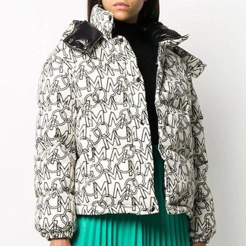 몽*레어 다오스 로고 프린트 패딩 자켓 화이트