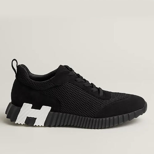 에르메스 바운싱 스니커즈 그래픽 메쉬 스웨이드 블랙