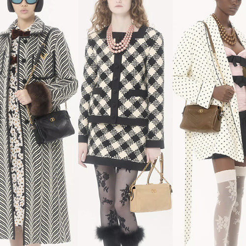 발렌티노 가라바니 판테아 쉐브론 패턴 스몰 숄더백 ~3Color~