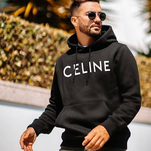 (국내배송, 당일출고) 셀린느 클래식 로고 후드 티셔츠 블랙.