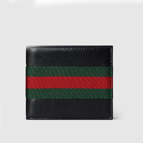 구찌 웹(Web) 트레이드마크 반지갑 블랙