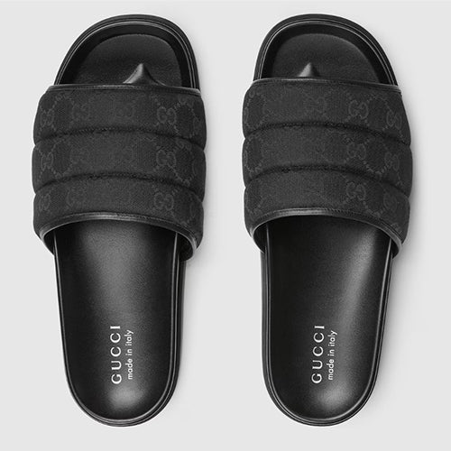 구찌 GG 슬라이드 샌들 블랙