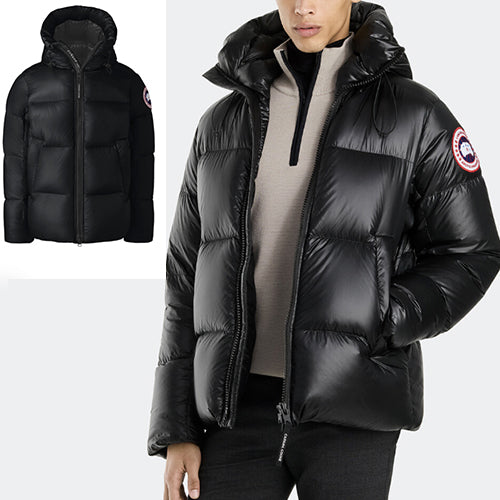 캐나다구스 크로프턴 퍼퍼 패딩 블랙/레드 라벨