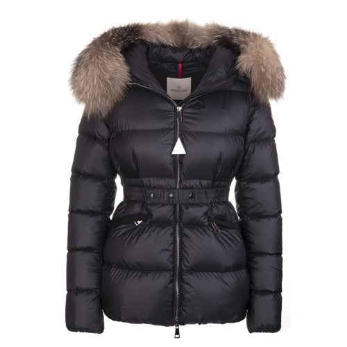 몽클레어 보이드 퍼 후드 패딩 (블랙/화이트)