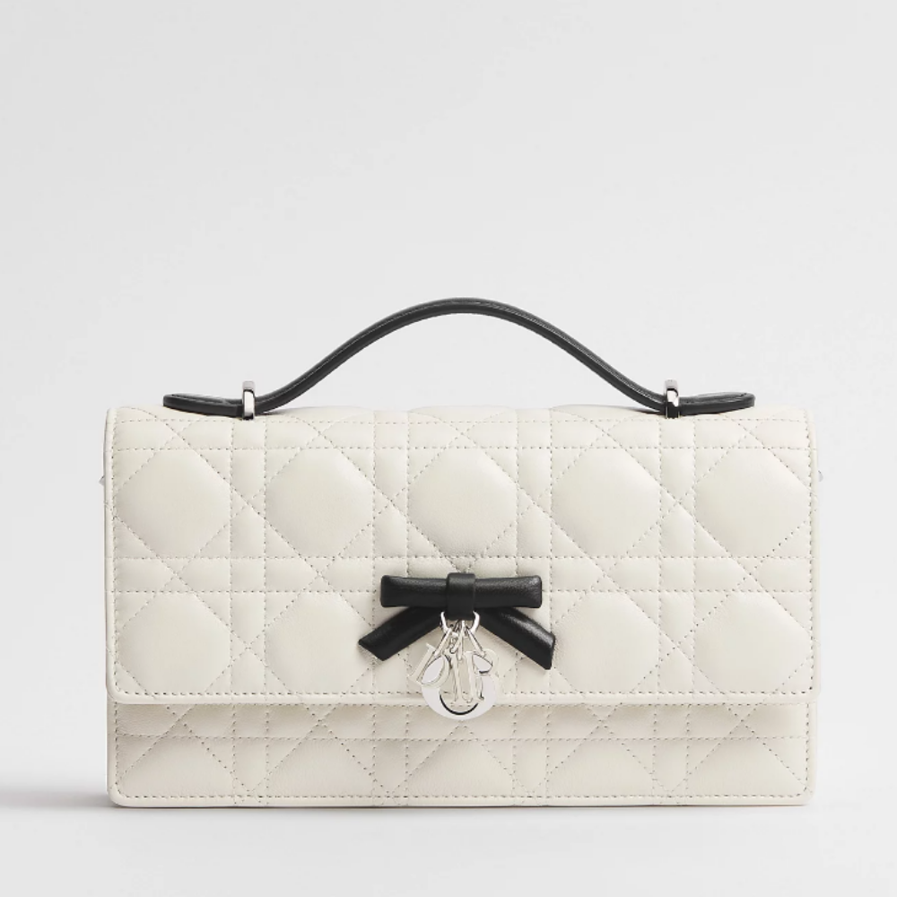 디올 미니 백 투 톤 라떼 & 블랙