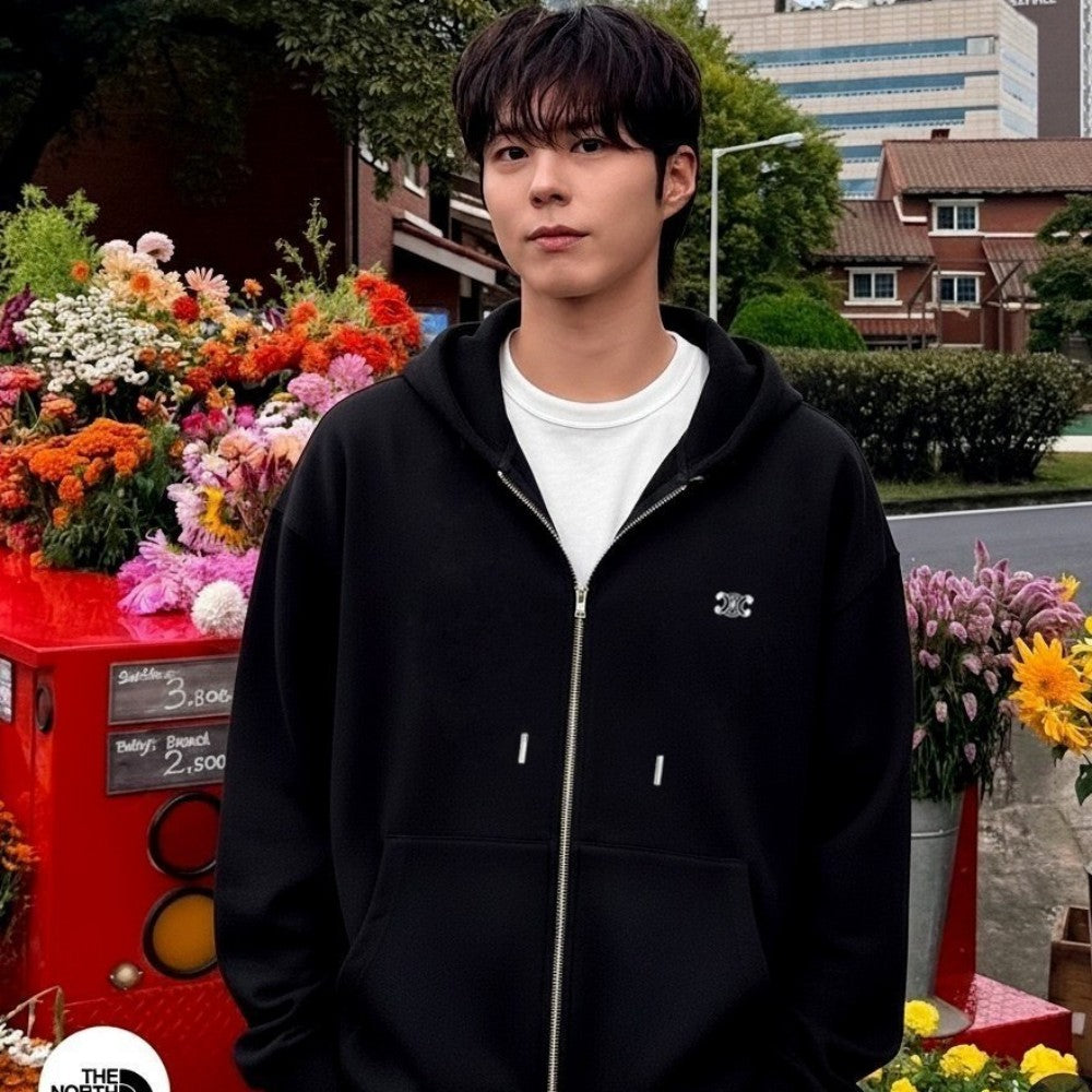 (국내배송, 당일출고)셀린느 후드 집업 루즈 트리옹프 (박보검,문가영 착용)