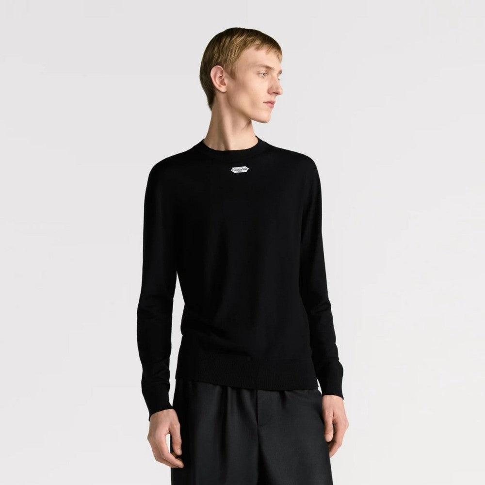 (국내배송, 당일출고) 디올 파리 라벨 크루넥 니트 (블랙)